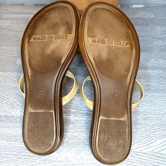 Toscanella Dazzler Tan Gold Embellished Sandals Made in Italy, 8 - Picture 3 of 9